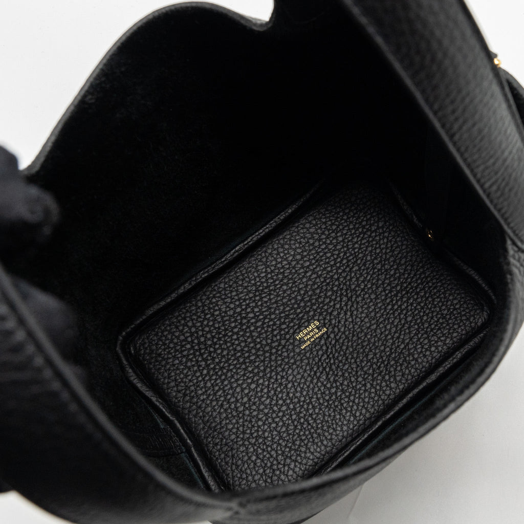 HERMERS PICOTIN 18 LOCK BAG CLEMENCE BLACK GHW