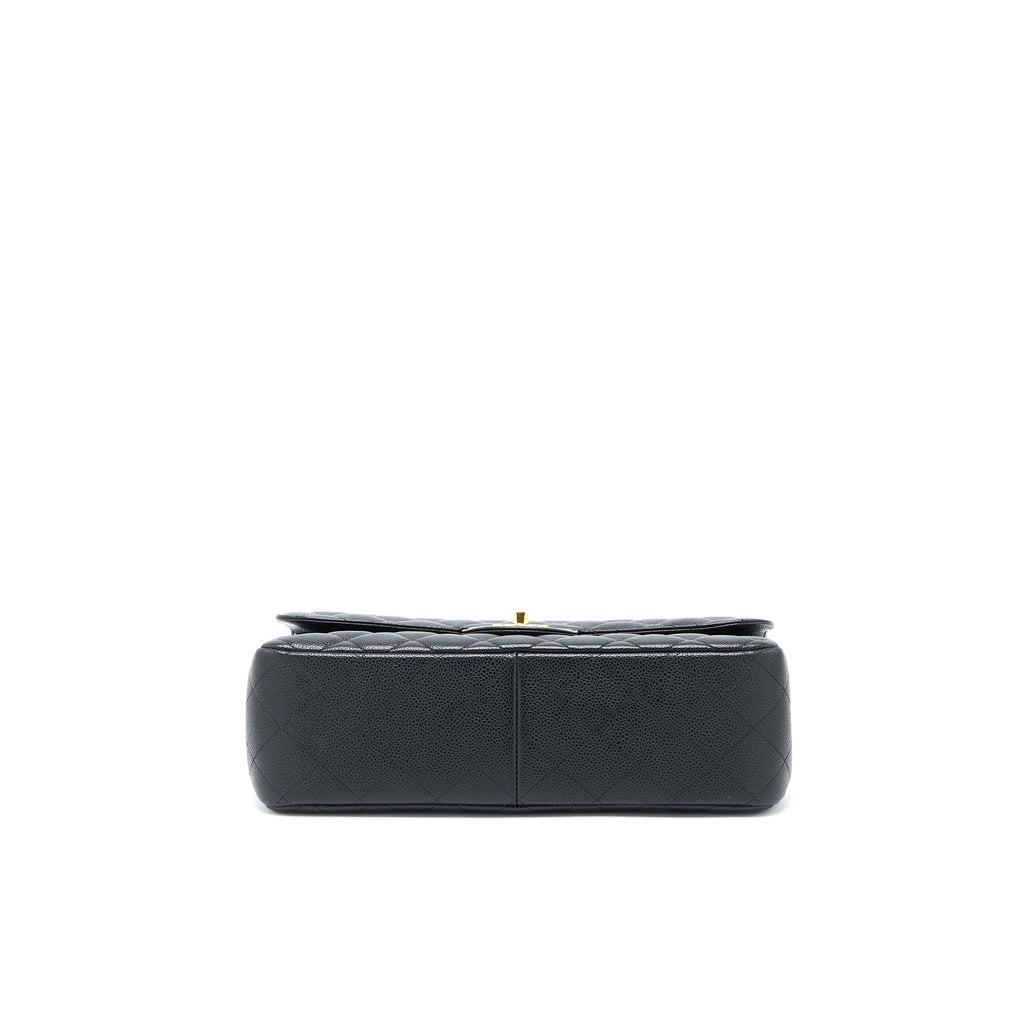 CHANEL JUMBO CLASSIC DOUBLE FLAP BAG CAVIAR BLACK GHW