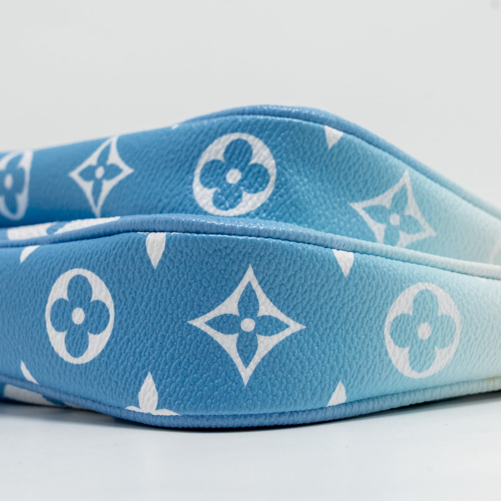 LOUIS VUITTON MULTI POCHETTE ACCESSORIES BY THE POOL GIANT MONOGRAM CANVAS BLUE GHW