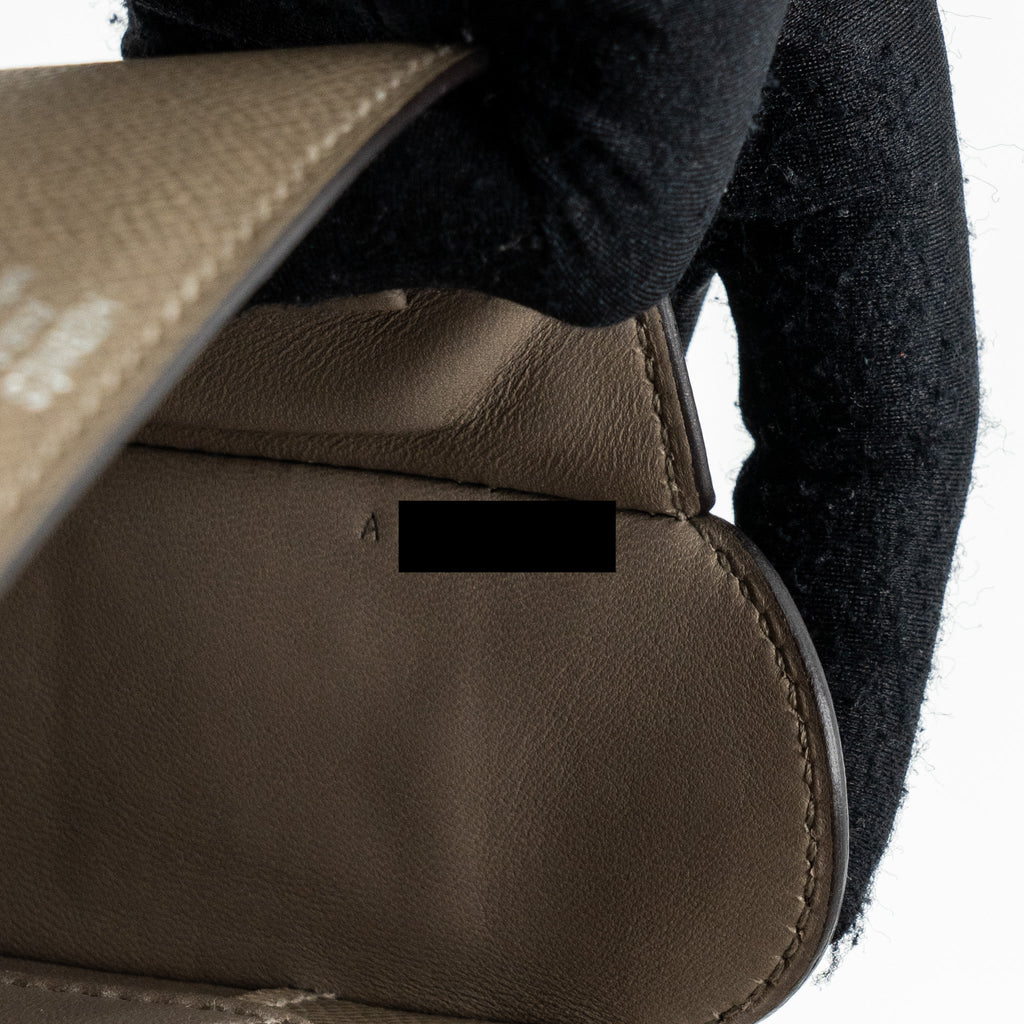 HERMES CHERCHE-MIDI SHOULDER BAG EPSON GRIS ASPHALTE  SHW