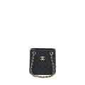CHANEL 23C MINI BUCKET BAG CAVIAR BLACK LGHW (MICROCHIP)