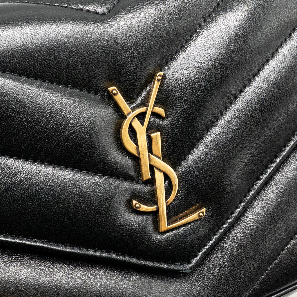 SAINT LAURENT/YSL SMALL LOULOU BAG LAMBSKIN BLACK GHW