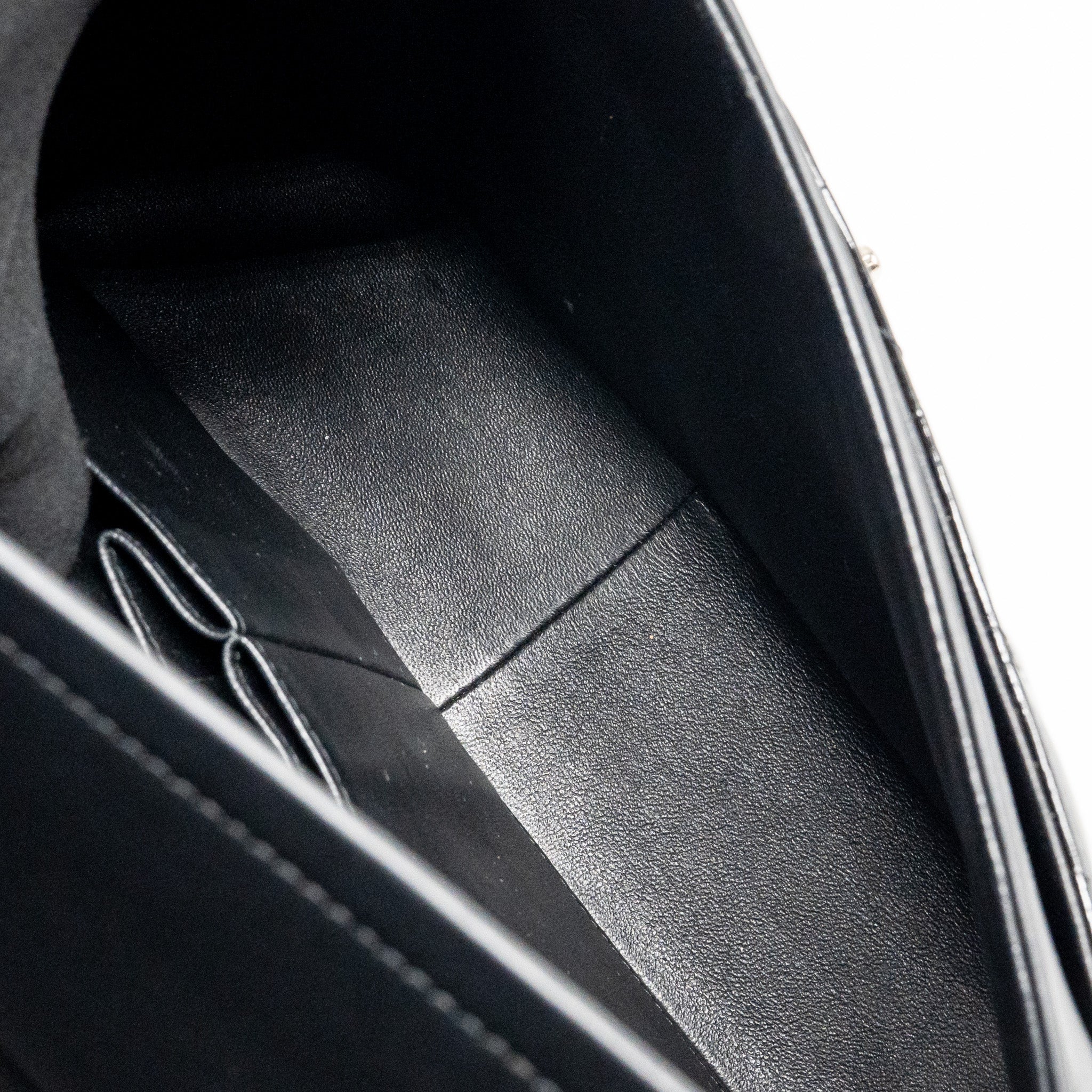 CHANEL JUMBO CLASSIC DOUBLE FLAP BAG PATENT BLACK SHW