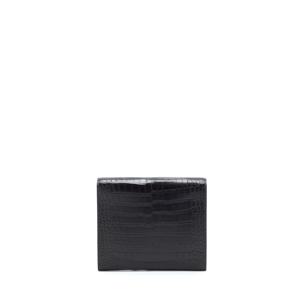 HERMES CINHETIC TO GO ALLIGATOR MISS MATTE 3W PRUNOIR GHW