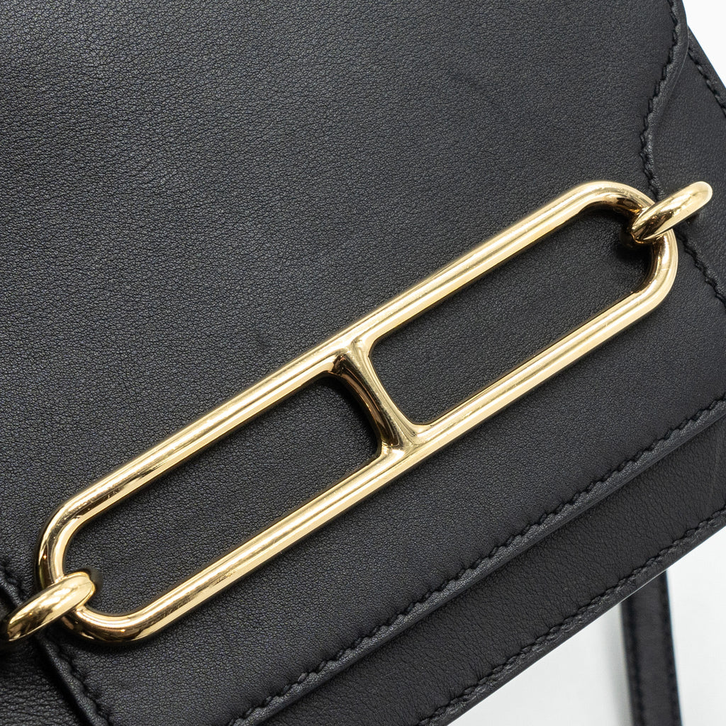 HERMES MINI ROULIS SWIFT BLACK GHW