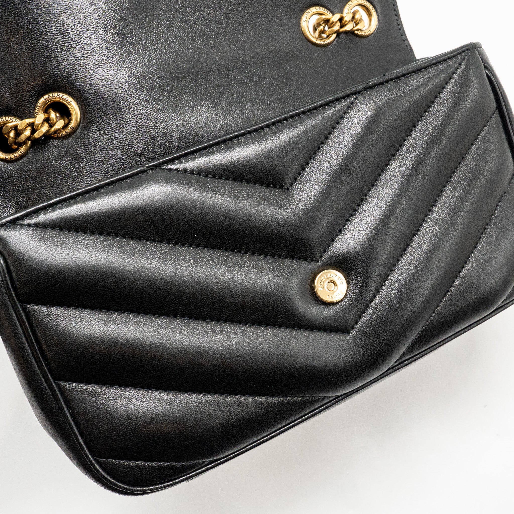 SAINT LAURENT/YSL SMALL LOULOU BAG LAMBSKIN BLACK GHW