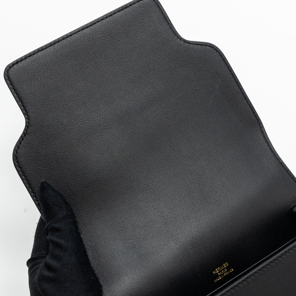 HERMES MINI ROULIS SWIFT BLACK GHW