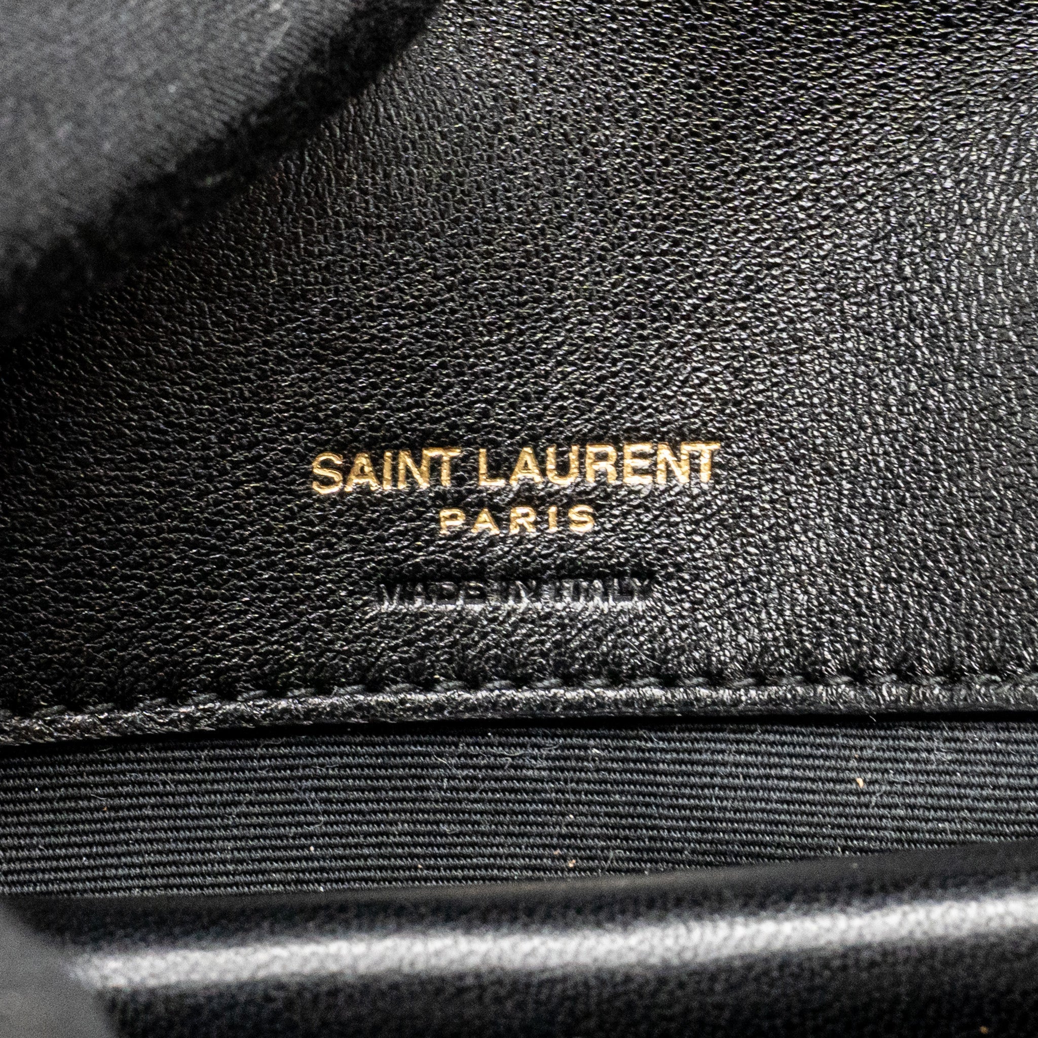 SAINT LAURENT/YSL SMALL LOULOU BAG LAMBSKIN BLACK GHW