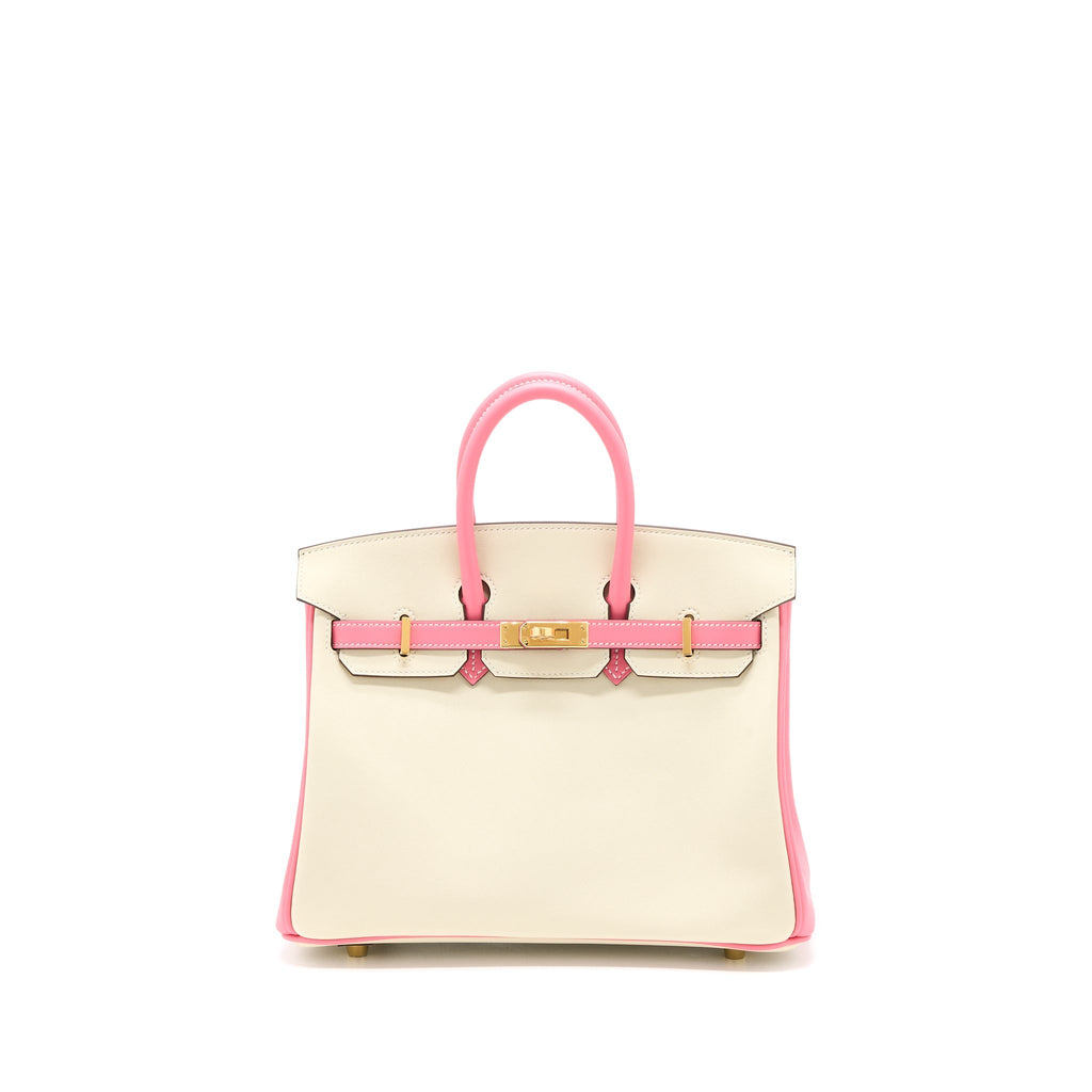 HERMES BIRKIN 25 SPECIAL ORDER SWIFT CRAIE/ROSE AZALEE GHW