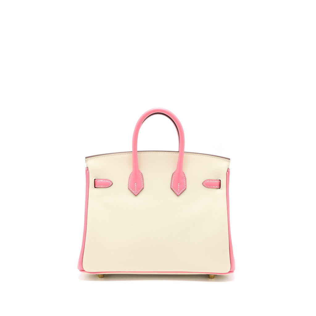 HERMES BIRKIN 25 SPECIAL ORDER SWIFT CRAIE/ROSE AZALEE GHW