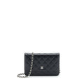 CHANEL CLASSIC WALLET ON CHAIN LAMBSKIN BLACK SHW
