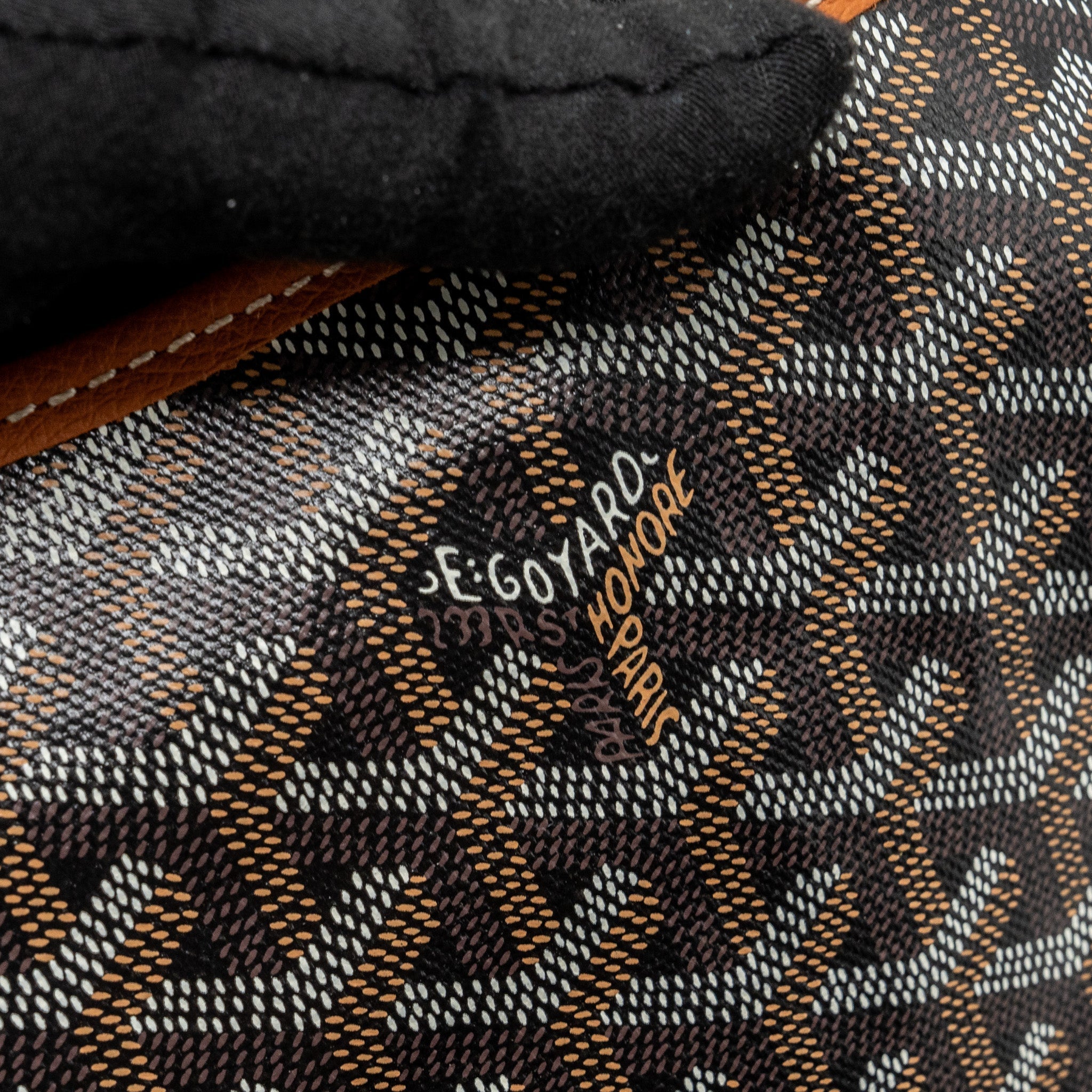 GOYARD BOHEME HOBO BAG CANVAS/CALFSKIN BLACK/ BROWN SHW