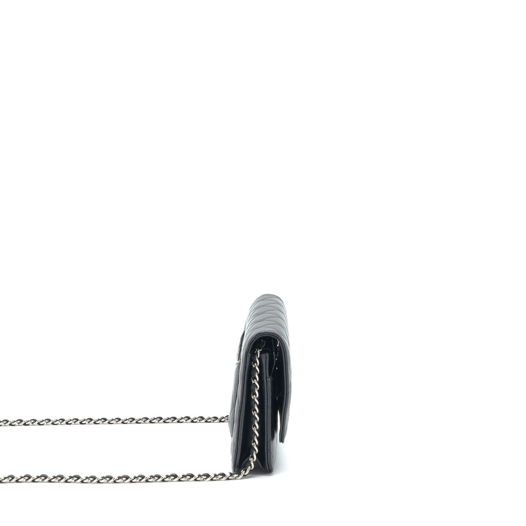 CHANEL CLASSIC WALLET ON CHAIN LAMBSKIN BLACK SHW