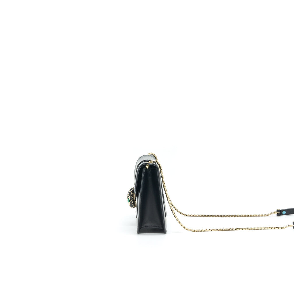 BVLGARI SERPENTI CHAIN BAG IN BLACK