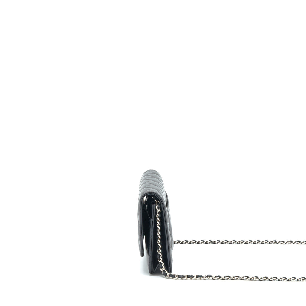 CHANEL CLASSIC WALLET ON CHAIN LAMBSKIN BLACK SHW