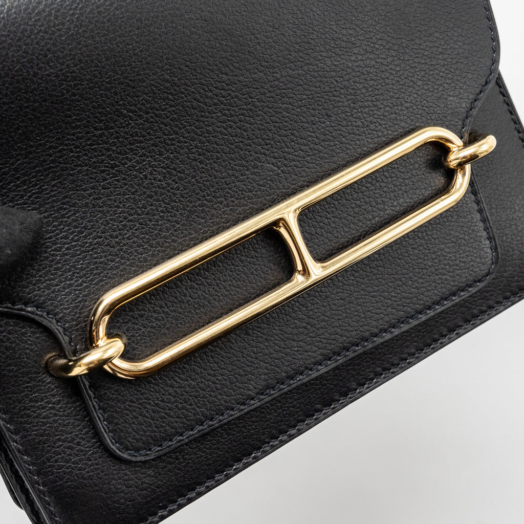 HERMES MINI ROULIS EVERGRAINE BLACK LGHW