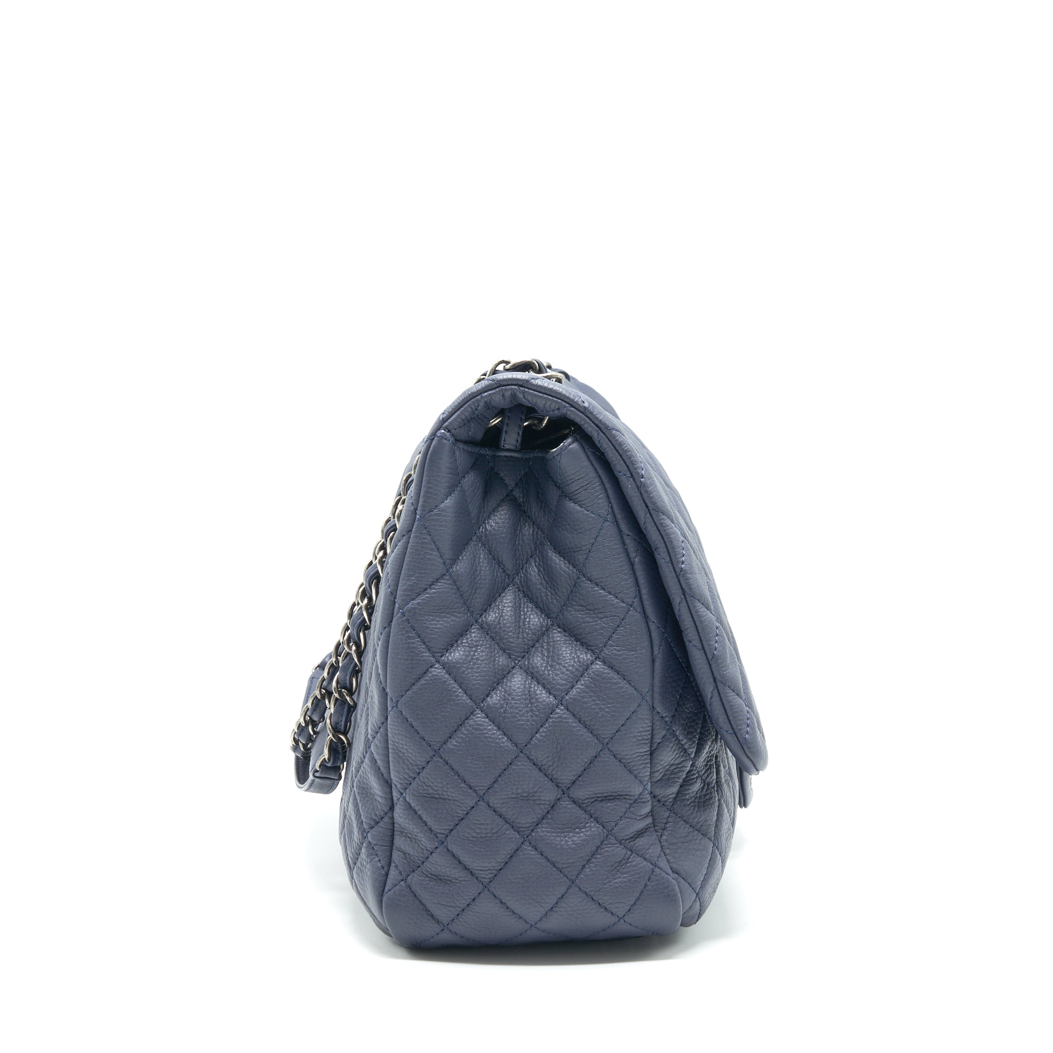CHANEL XXL AIRLINE CLASSIC FLAP BAG IN NAVY SHW
