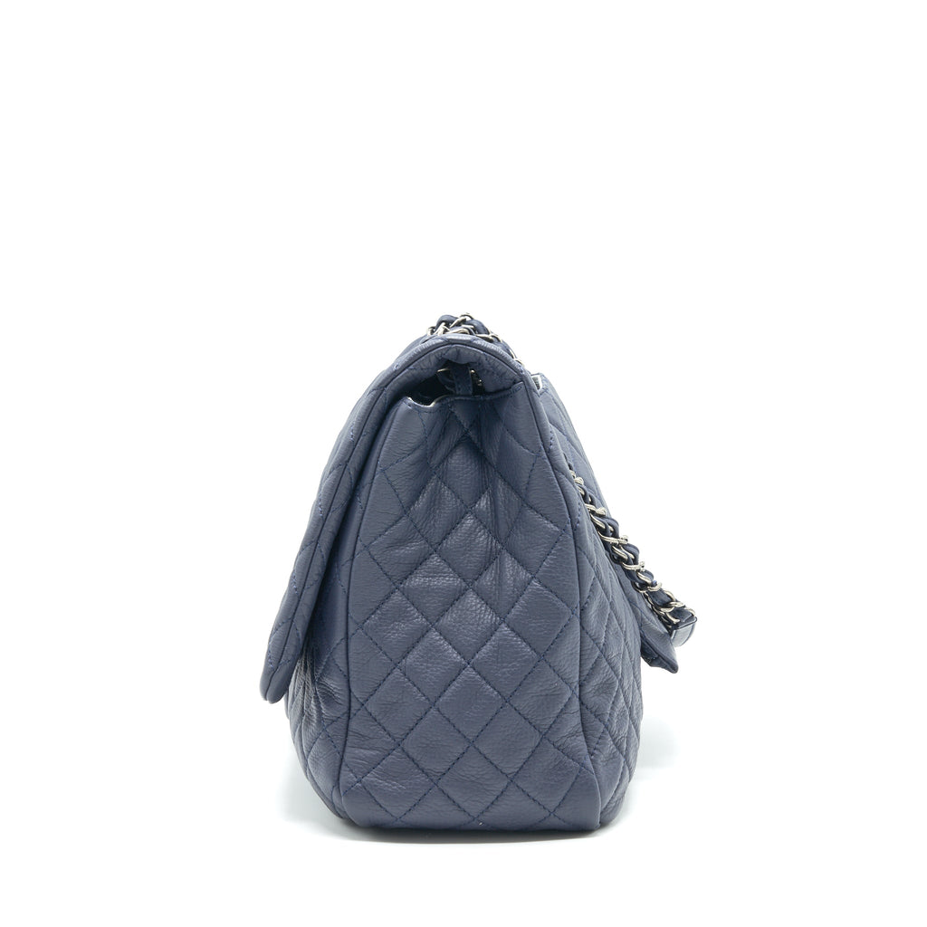CHANEL XXL AIRLINE CLASSIC FLAP BAG IN NAVY SHW