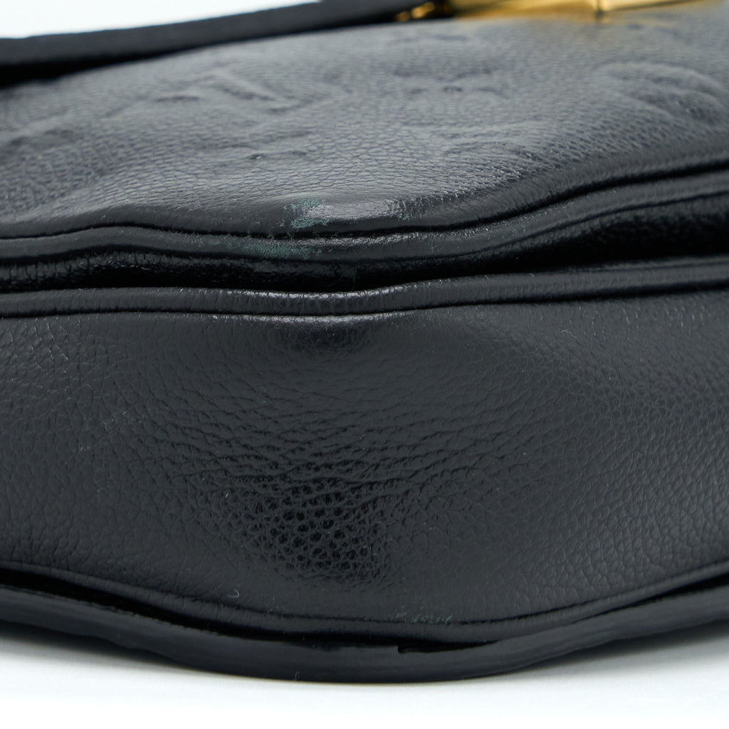LOUIS VUITTON POCHETTE MÉTIS MONOGRAM EMPREINTE BLACK GHW