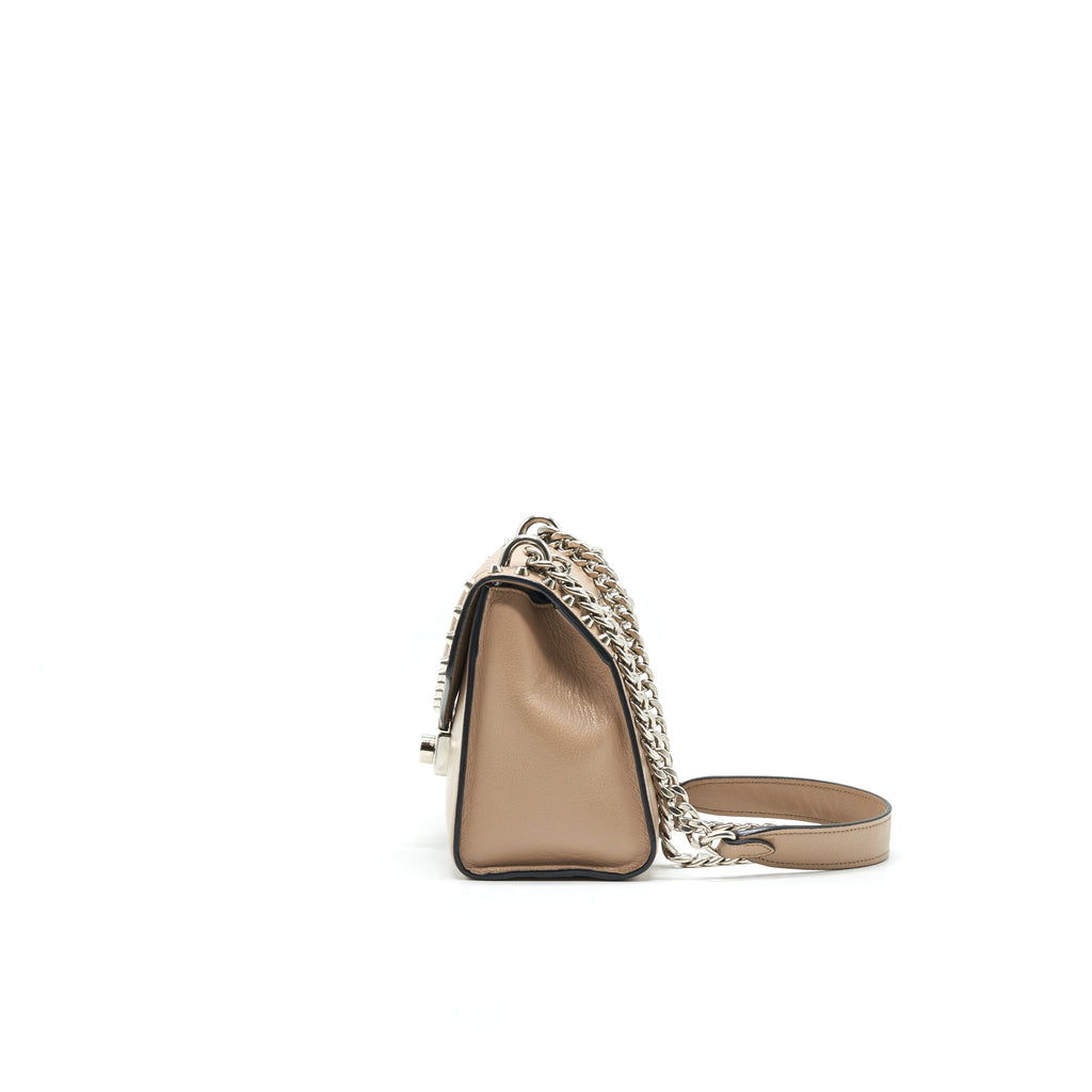 PRADA SMALL LEATHER BAG BEIGE SHW