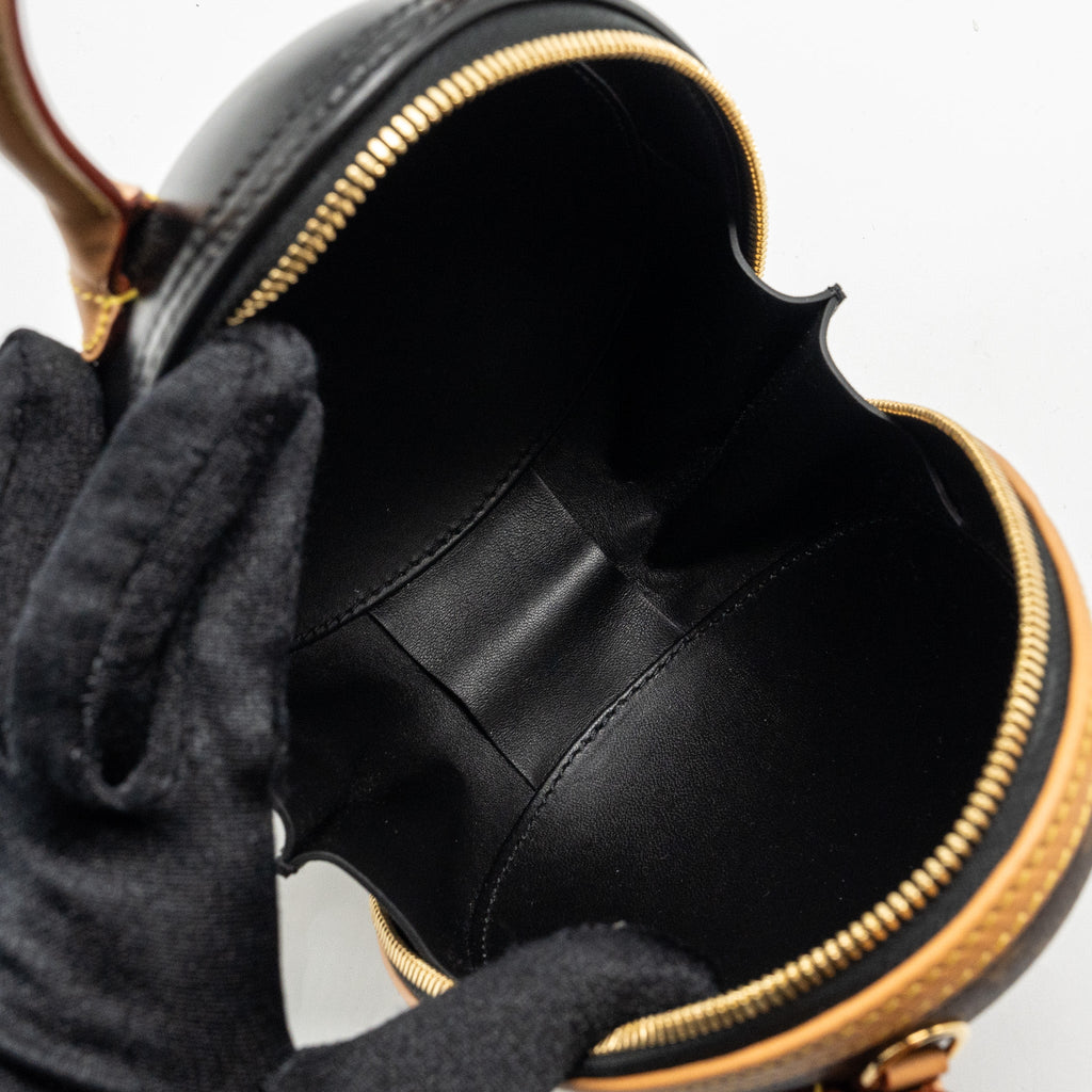 LOUIS VUITTON EGG BAG MONOGRAM CANVAS/LEATHER BROWN/BLACK GHW