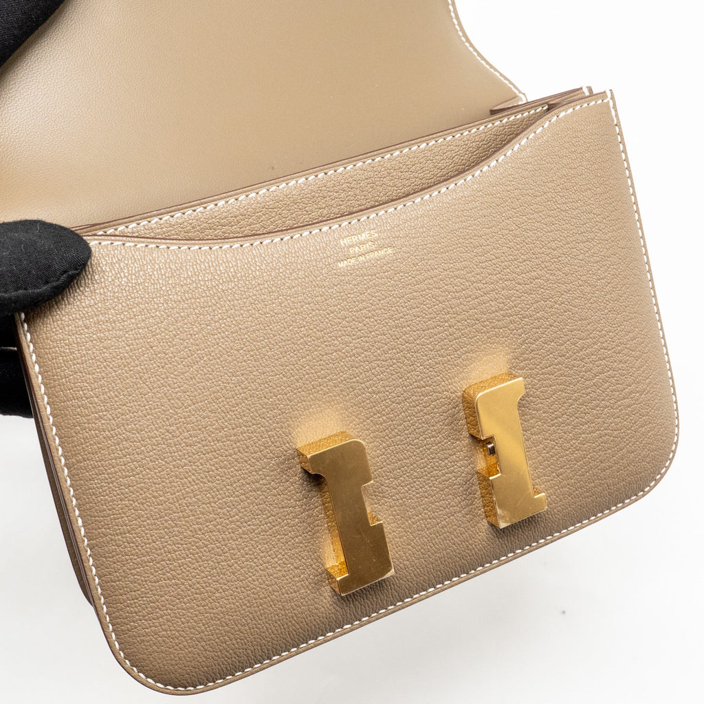 HERMES MINI CONSTANCE CHÈVRE MYSORE ETOUPE GHW