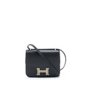 HERMES MINI CONSTANCE MONSTEUR LEATHER LIZARD BUCKLE BLACK/ OMBRE SHW