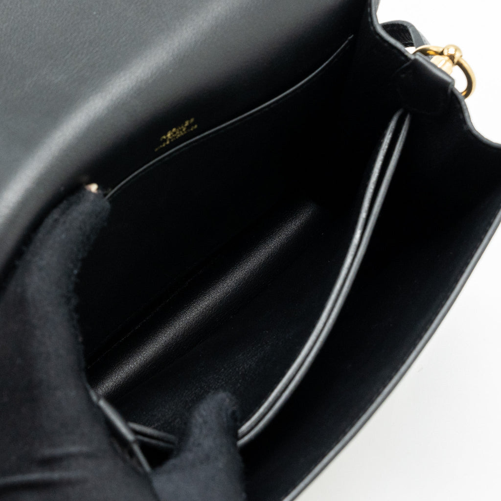 HERMES MINI ROULIS SWIFT BLACK GHW