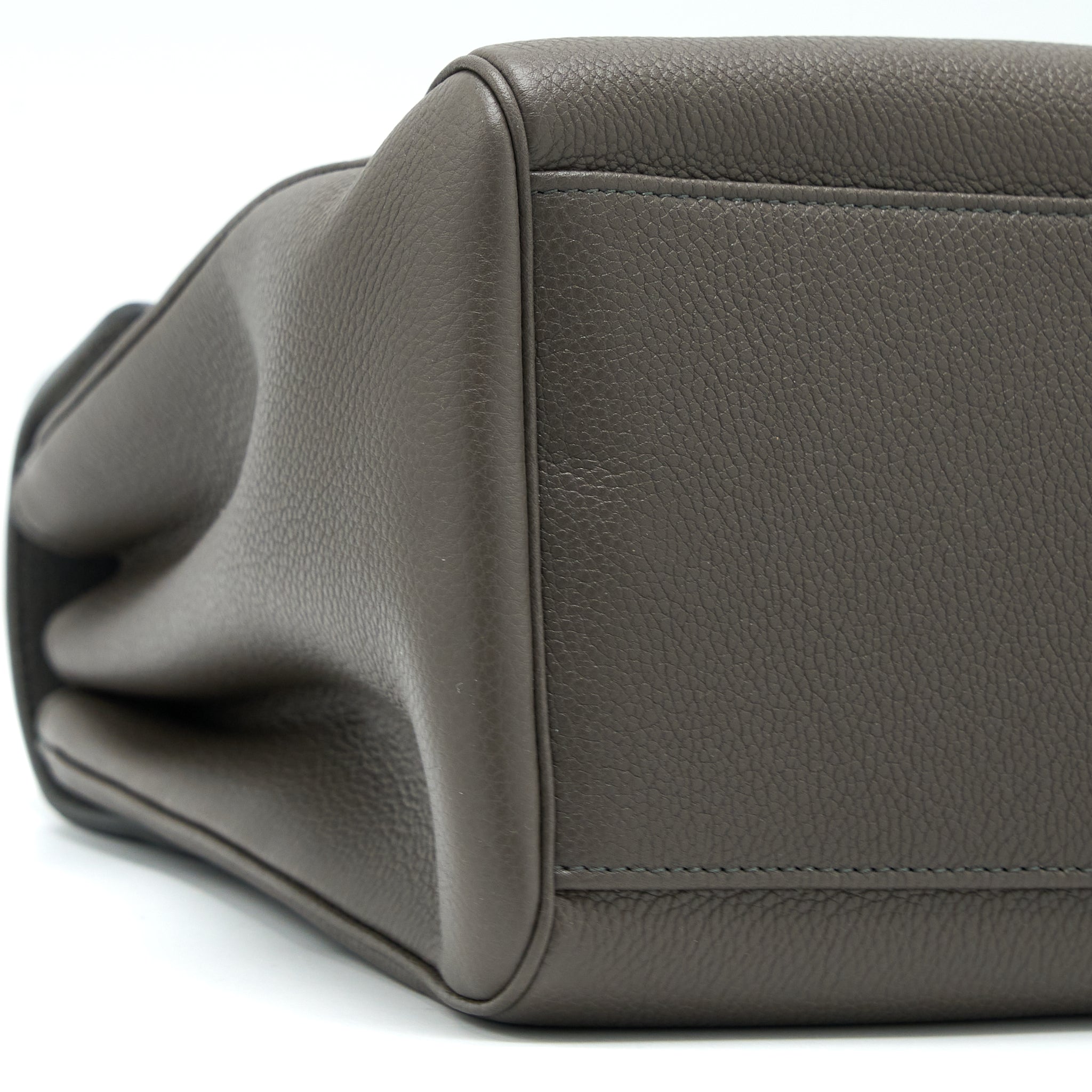 CELINE MEDIUM SOFT 16 BAG GRAINED CALFSKIN DARK GREY GHW