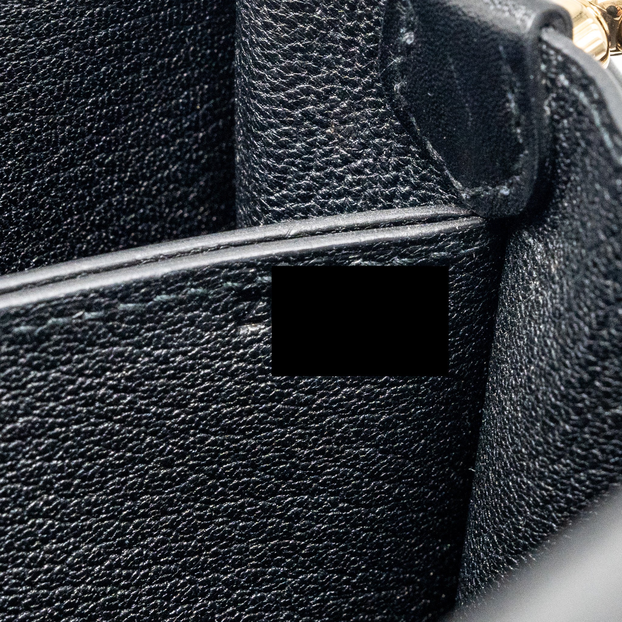 HERMES MINI ROULIS EVERGRAINE BLACK LGHW