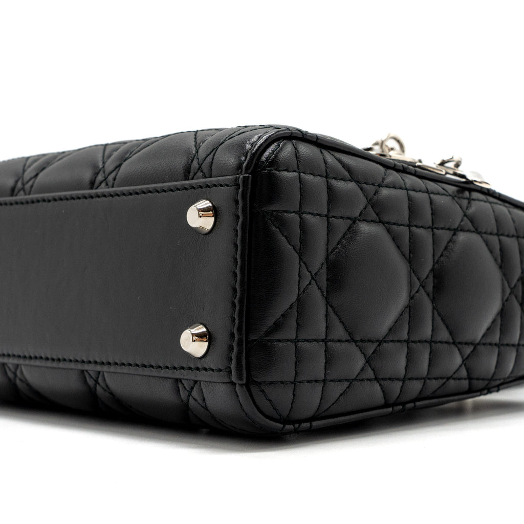 DIOR MINI LADY DIOR LAMBSKIN BLACK SHW