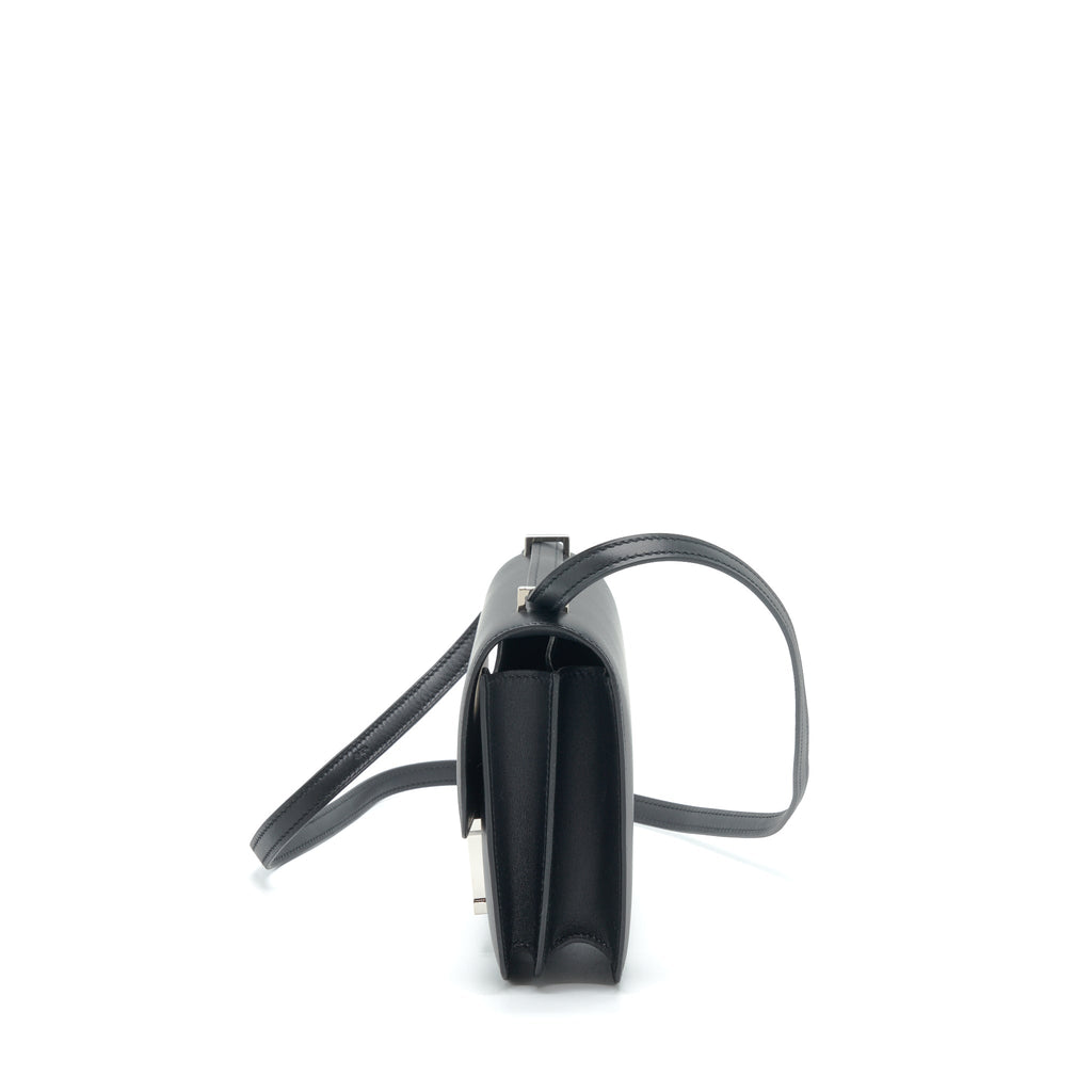 HERMES MINI CONSTANCE MONSTEUR LEATHER LIZARD BUCKLE BLACK/ OMBRE SHW