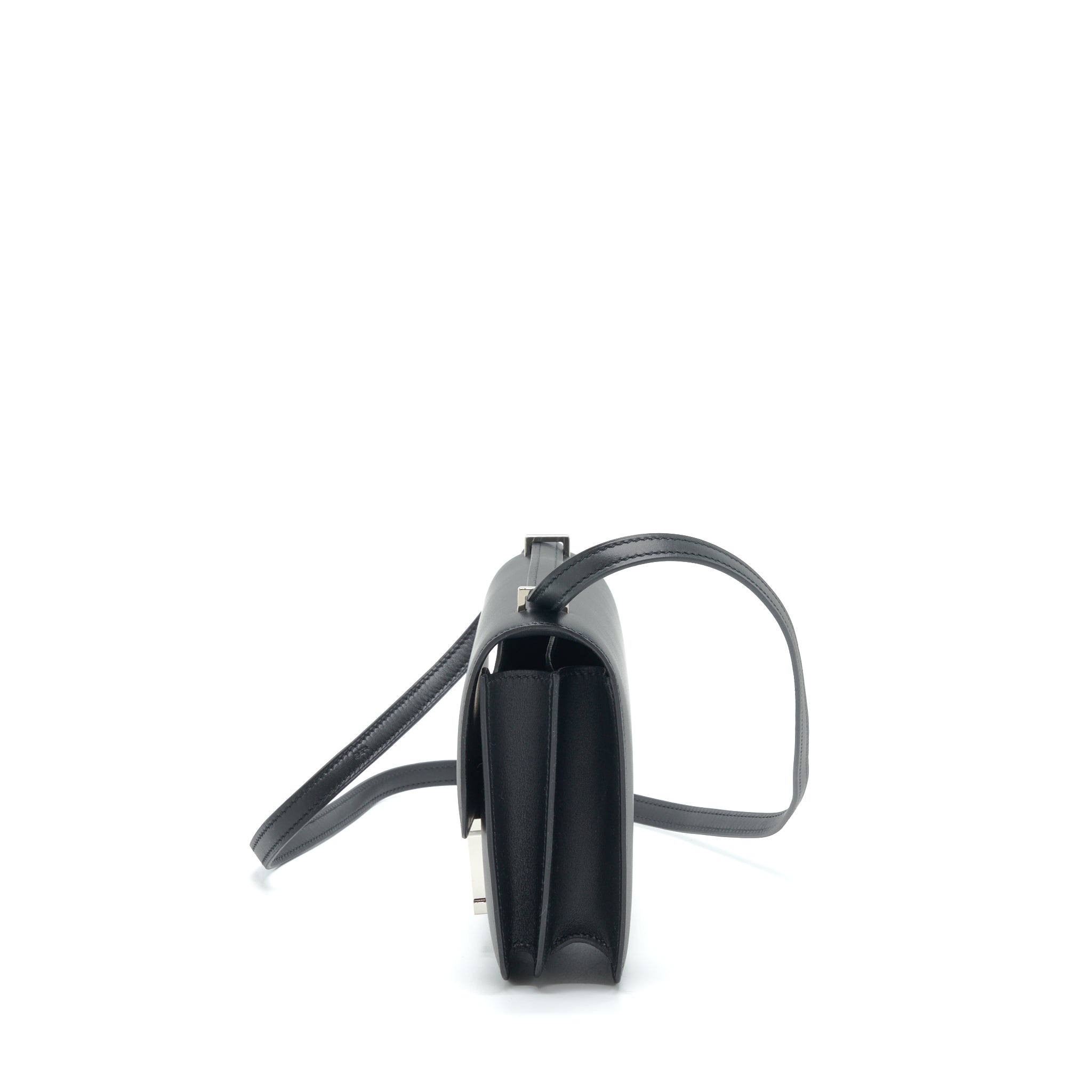 HERMES MINI CONSTANCE MONSTEUR LEATHER LIZARD BUCKLE BLACK/ OMBRE SHW