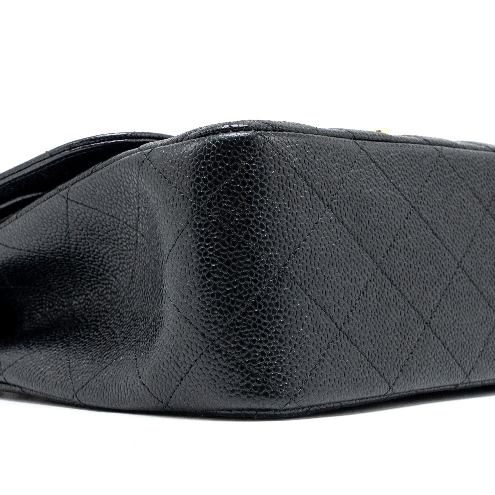 CHANEL CLASSIC JUMBO DOUBLE FLAP BAG CAVIAR BLACK GHW