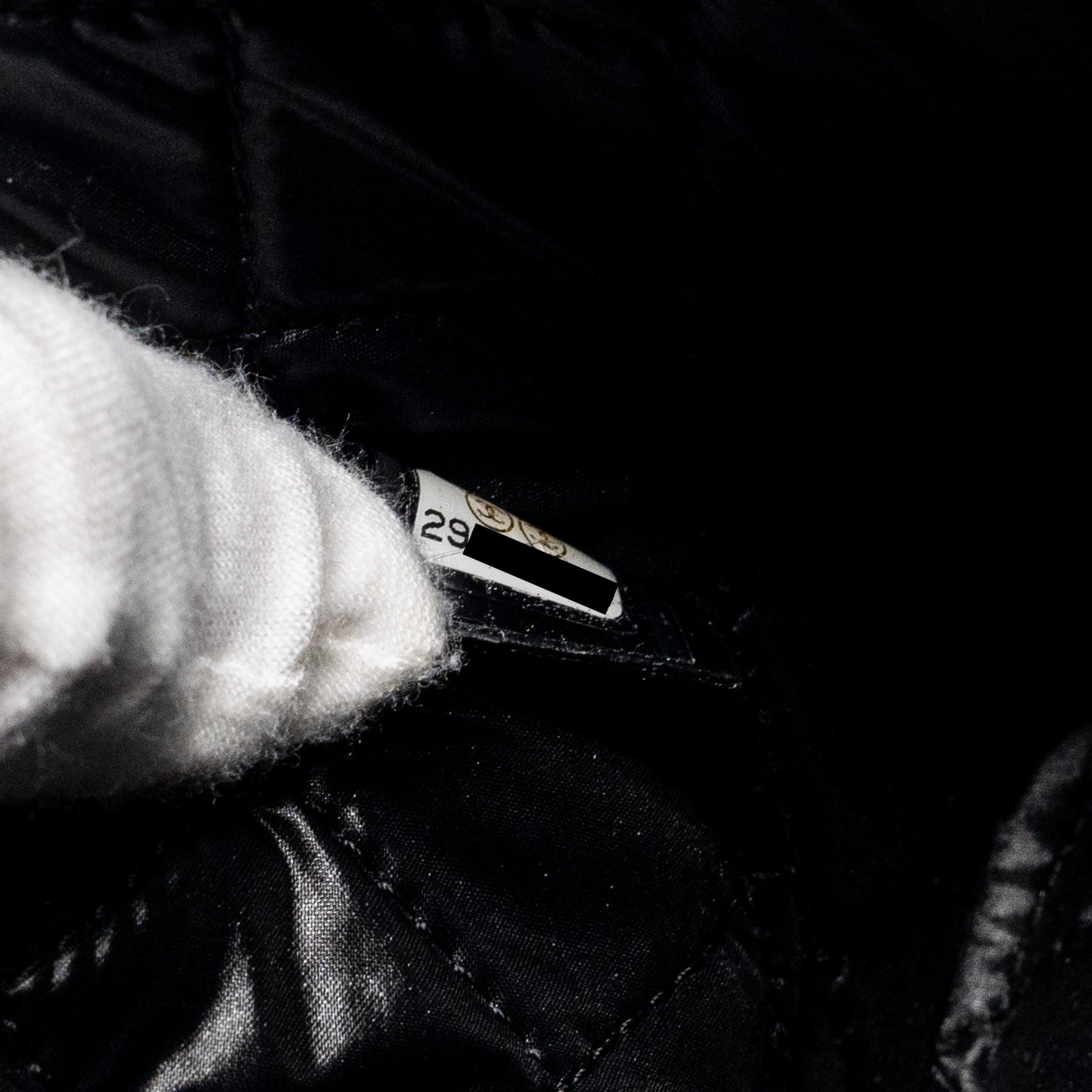 CHANEL TOP HANDLE VANITY CASE PATENT BLACK LGHW