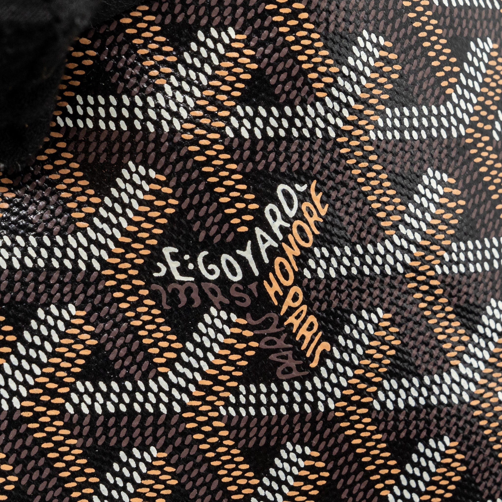 GOYARD ANJOU MINI TOTE BAG GOYARDINE CANVAS/CALFSKIN BLACK SHW