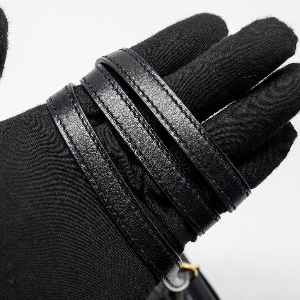 HERMES MINI ROULIS EVERGRAINE BLACK LGHW