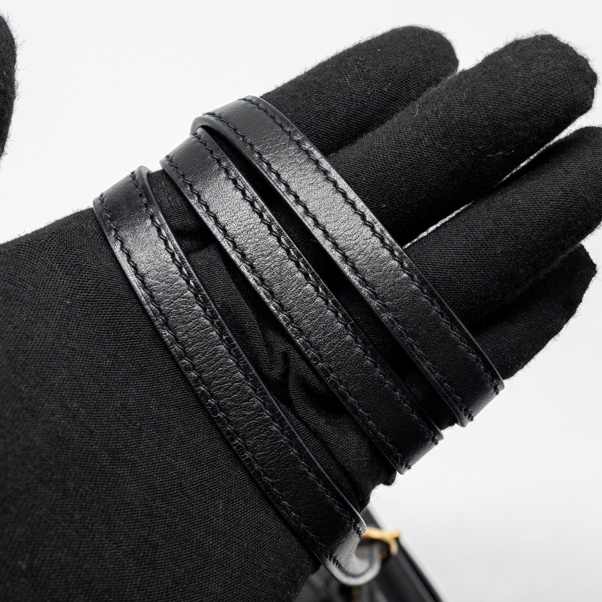 HERMES MINI ROULIS EVERGRAINE BLACK LGHW