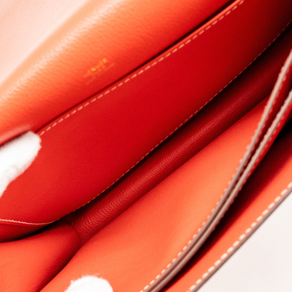 HERMES ROULIS 23 EVERCOLOR ROUGE TOMATE GHW