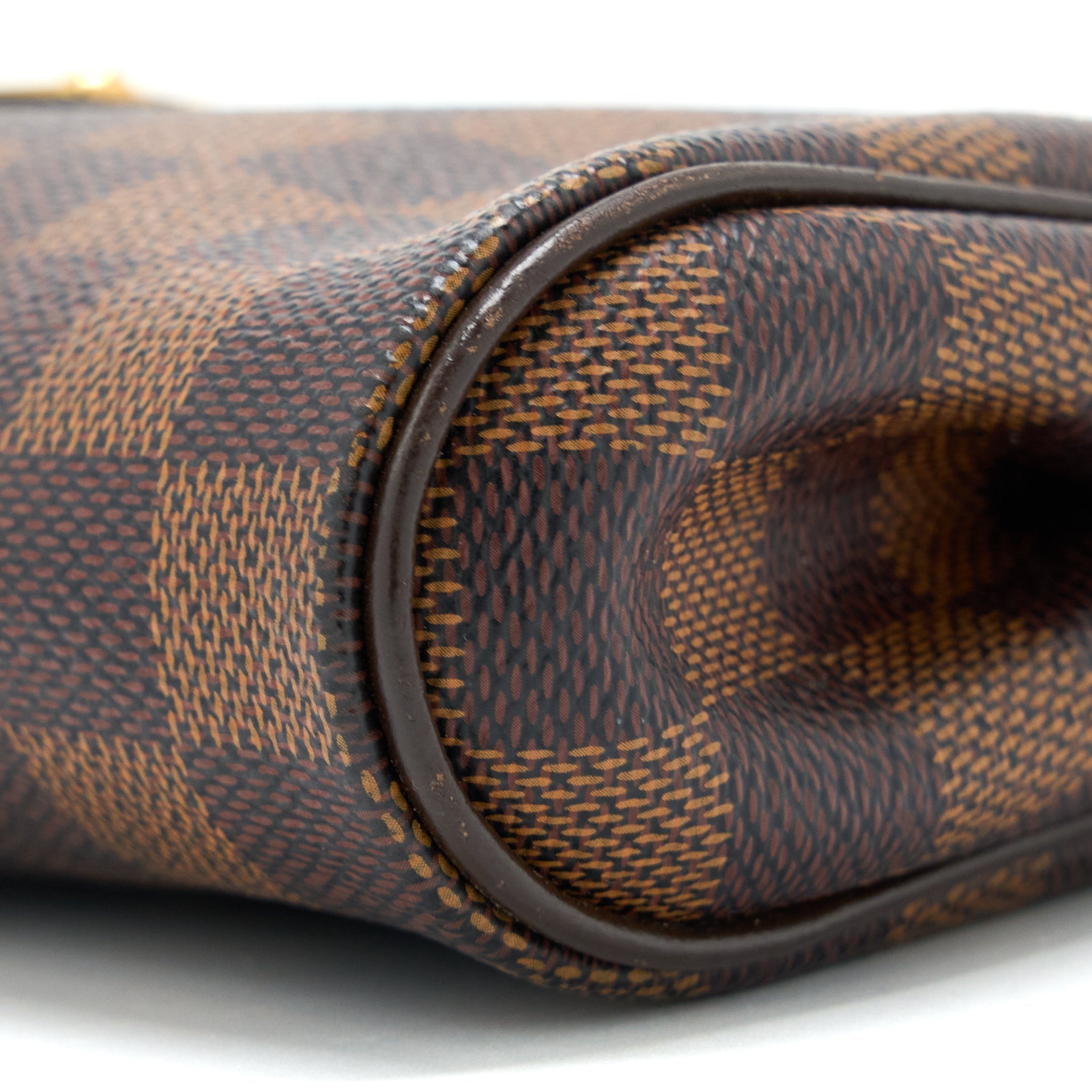 LOUIS VUITTON EVA CLUTCH DAMIER EBENE GHW