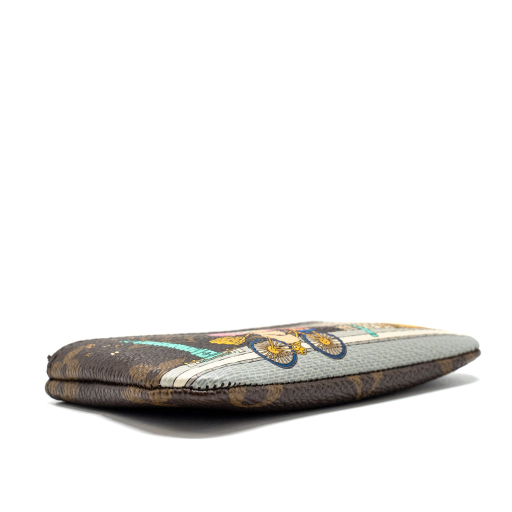 LOUIS VUITTON VIVIENEE HOLIDAY LIMITED PRINT KEY POUCH MONOGRAM CANVAS GHW