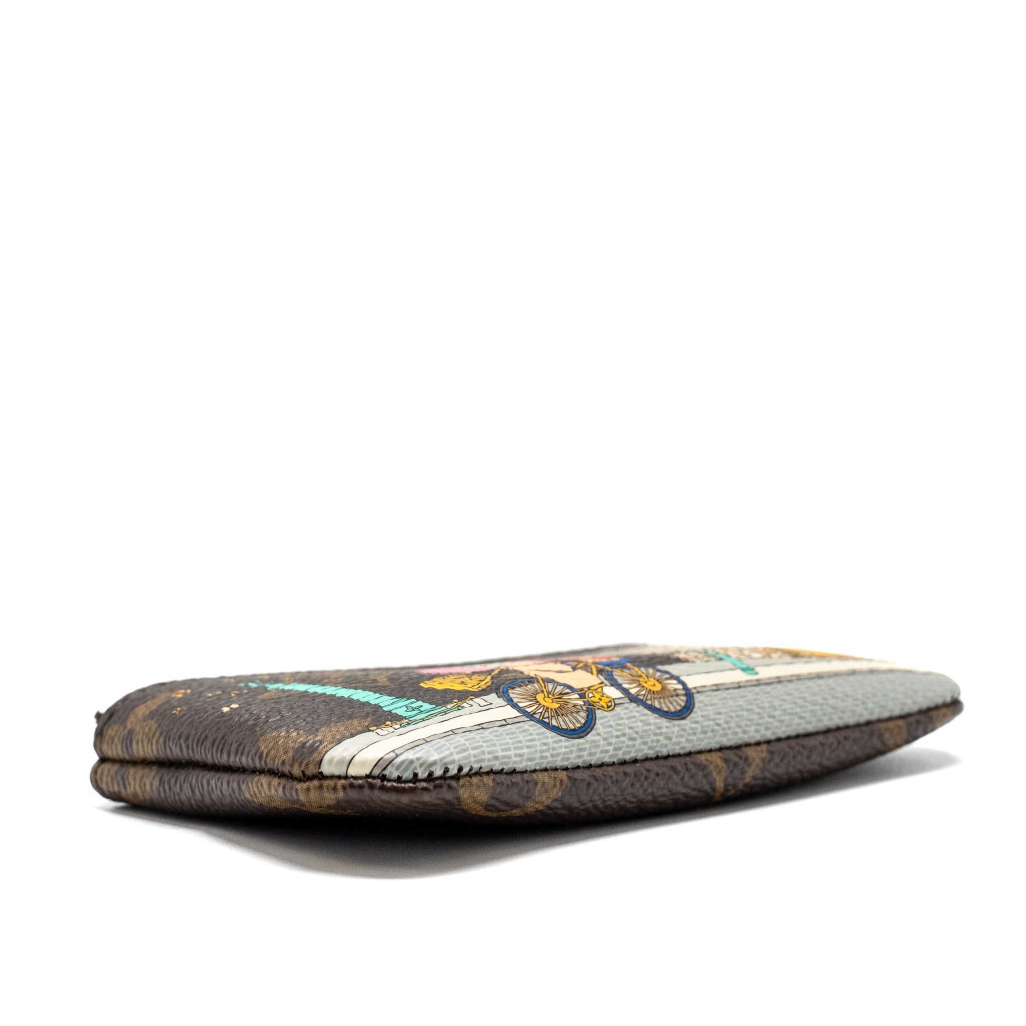 LOUIS VUITTON VIVIENEE HOLIDAY LIMITED PRINT KEY POUCH MONOGRAM CANVAS GHW