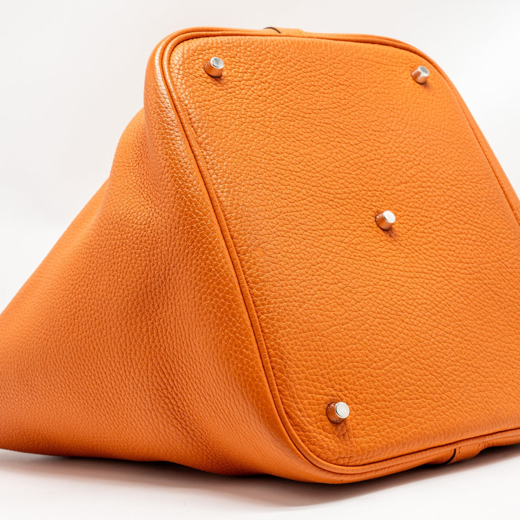 HERMES PICOTIN 26 LOCK BAG CLEMENCE ORANGE SHW