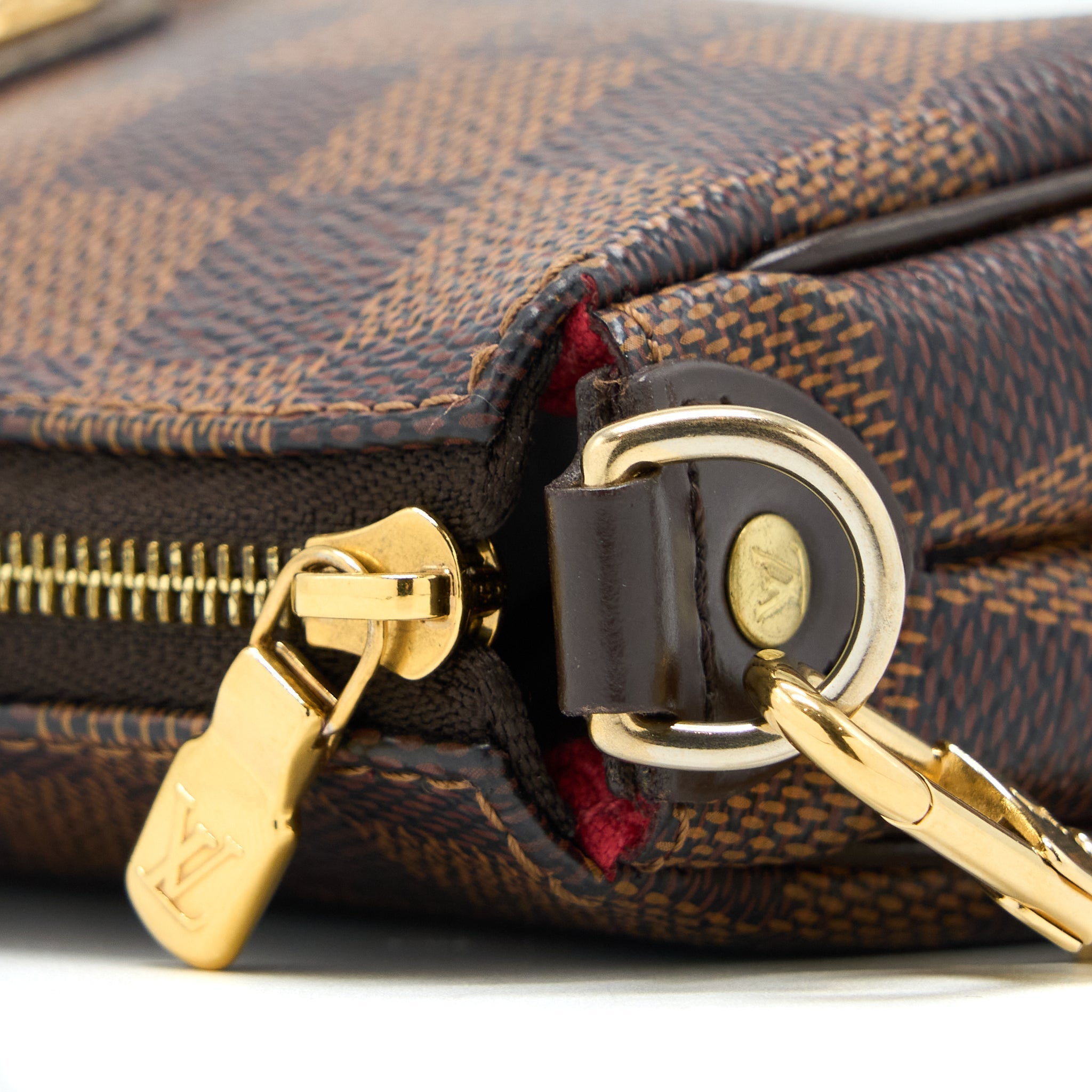 LOUIS VUITTON EVA CLUTCH DAMIER EBENE GHW