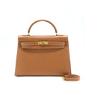 HERMES KELLY 32 SELLIER EPSOM GOLD GHW
