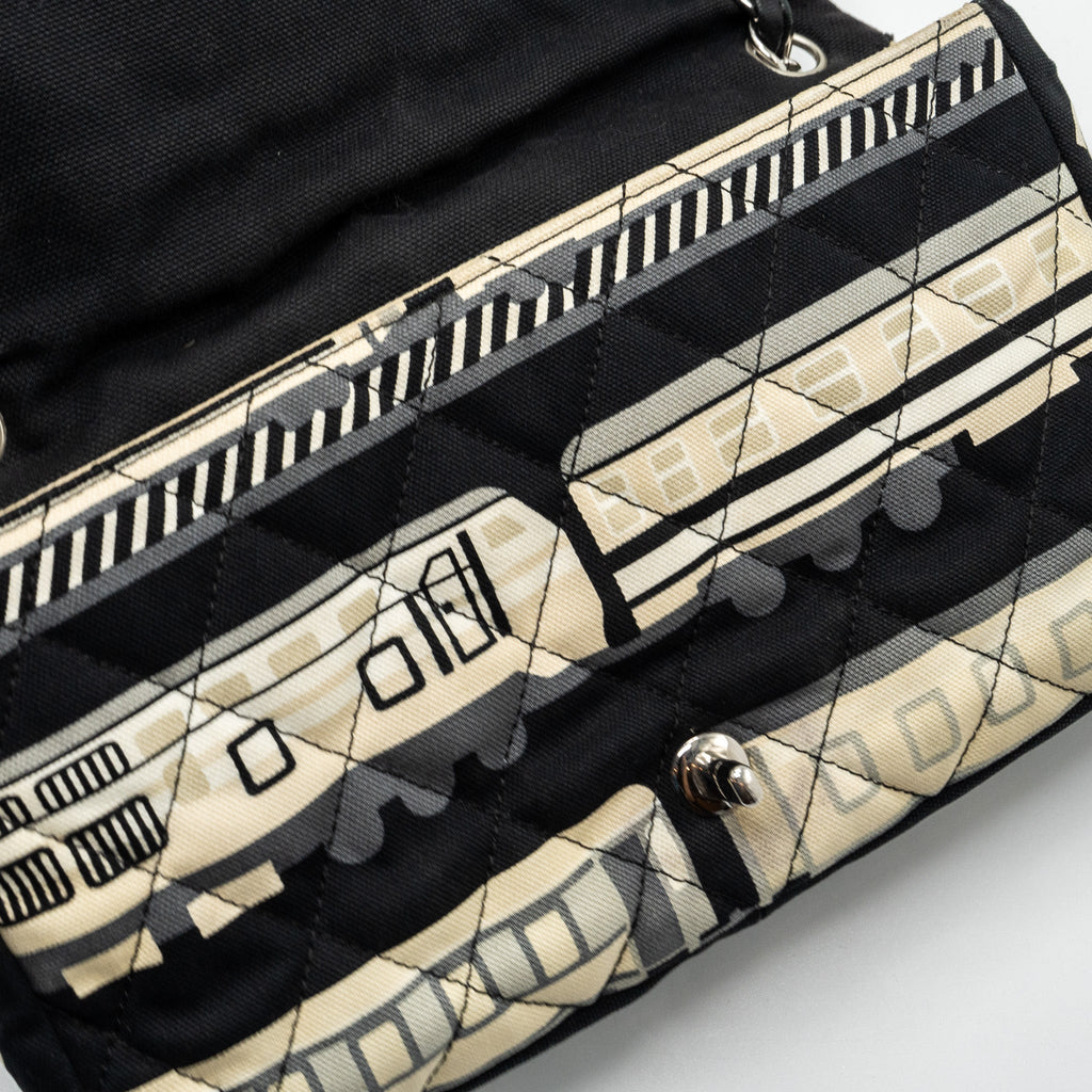 CHANEL CENTRAL STATION / LE TRAIN FLAP BAG FABRIC MULTICOLOUR SHW