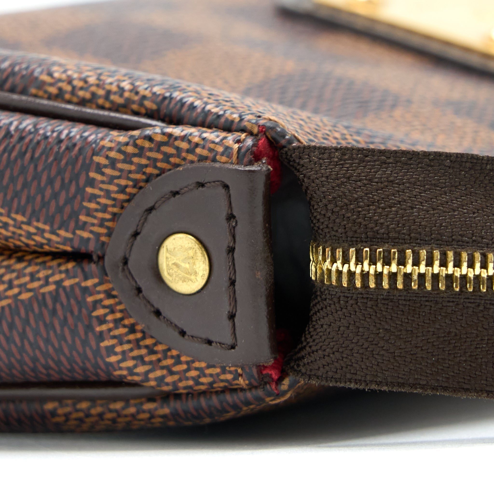LOUIS VUITTON EVA CLUTCH DAMIER EBENE GHW