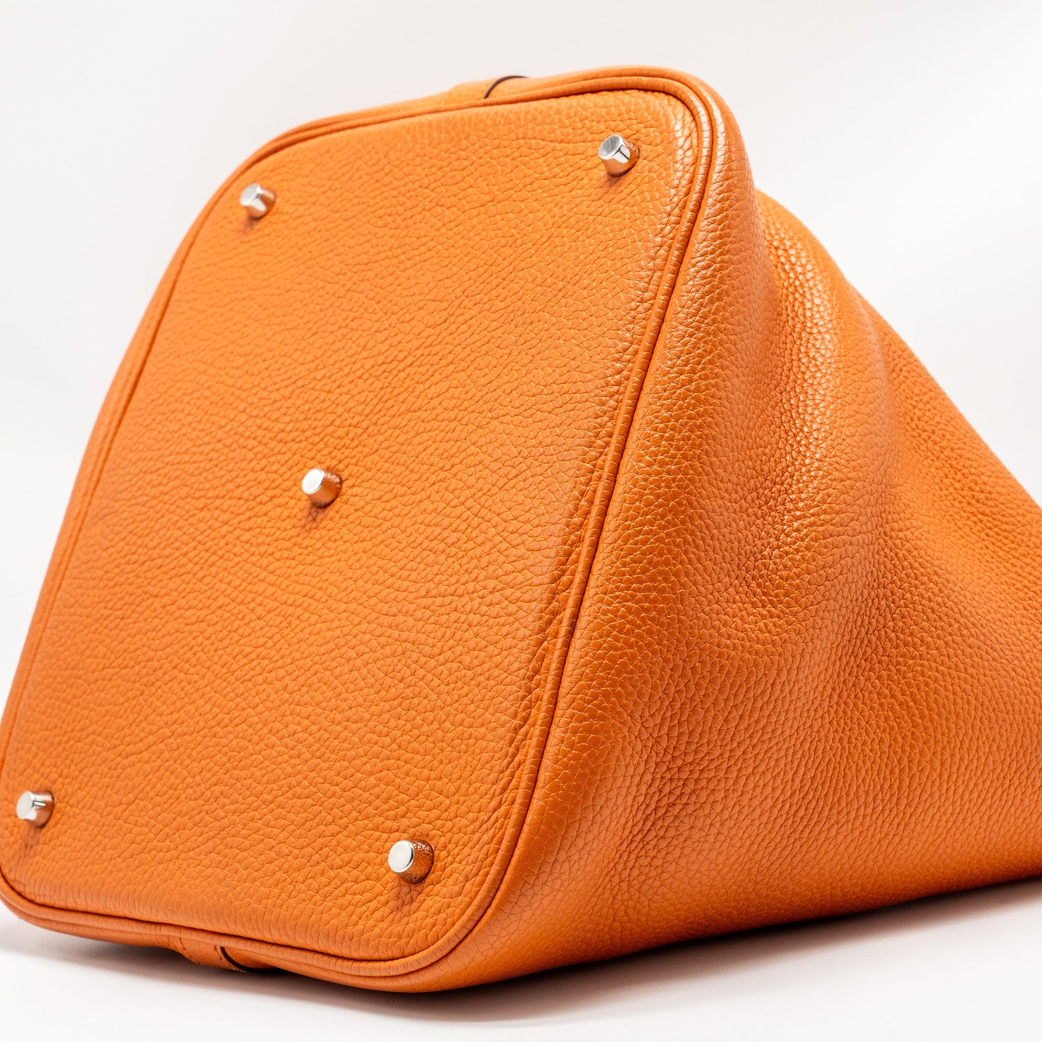 HERMES PICOTIN 26 LOCK BAG CLEMENCE ORANGE SHW