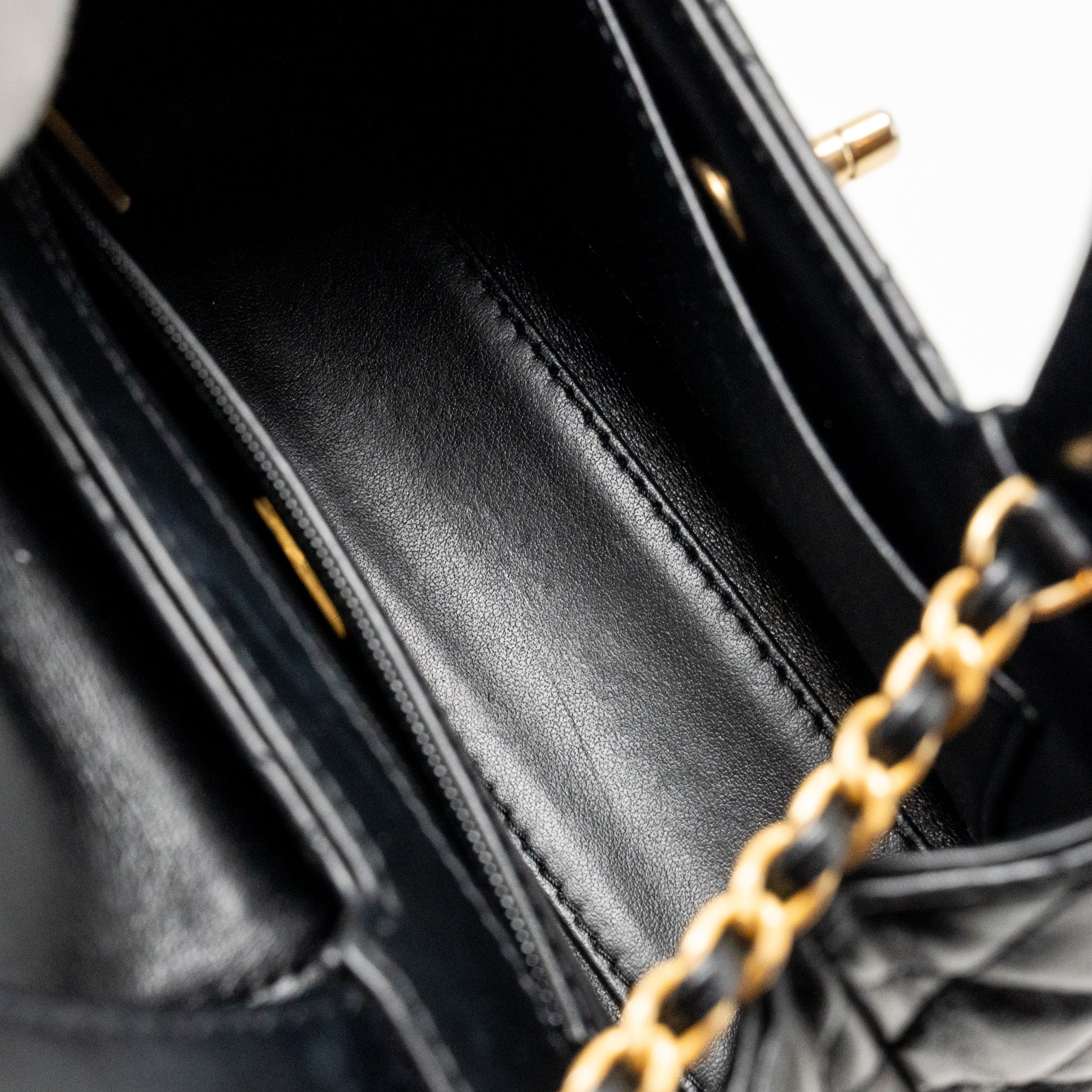 CHANEL MINI KELLY SHOPPING TOTE BAG CALFSKIN BLACK GHW (MICROCHIP)