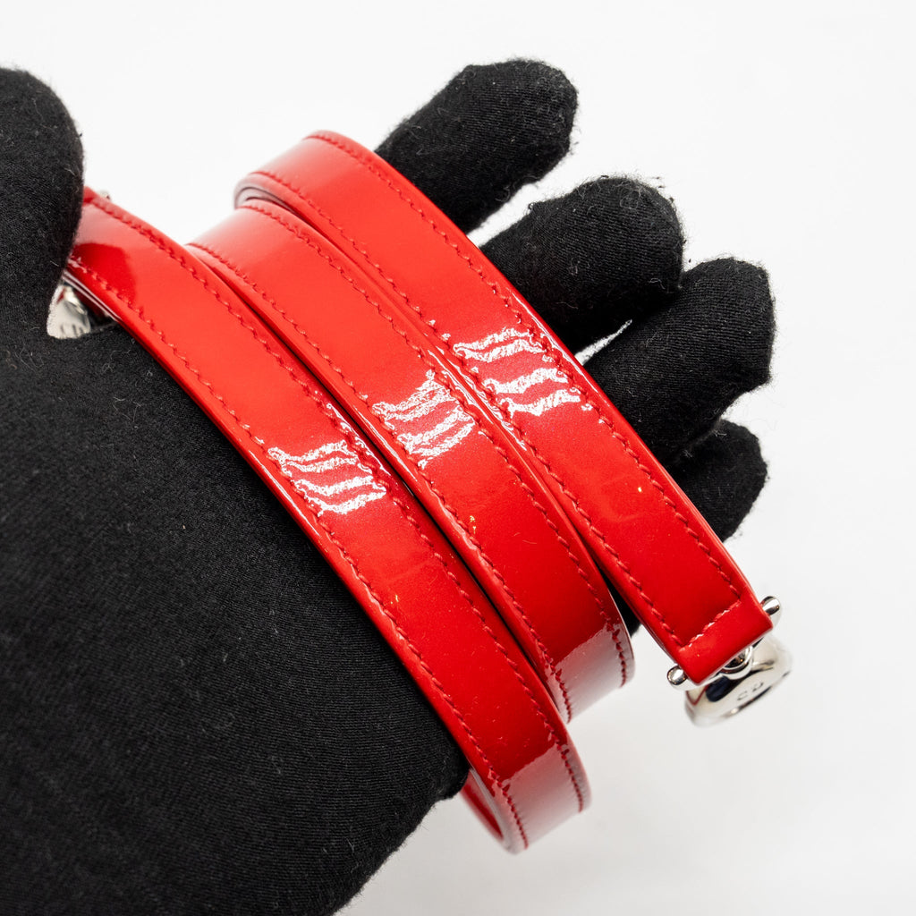DIOR MEDIUM LADY DIOR PATENT RED SHW